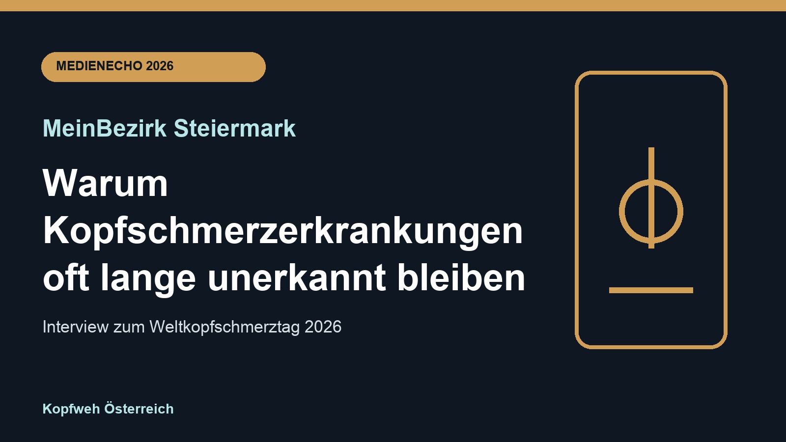 Medienkarte zu MeinBezirk Steiermark: Warum Kopfschmerzerkrankungen oft lange unerkannt bleiben